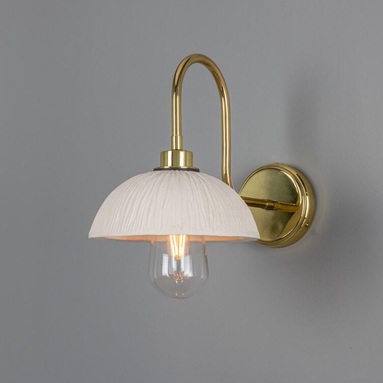 Poole Round Bulkhead light - Solid Brass