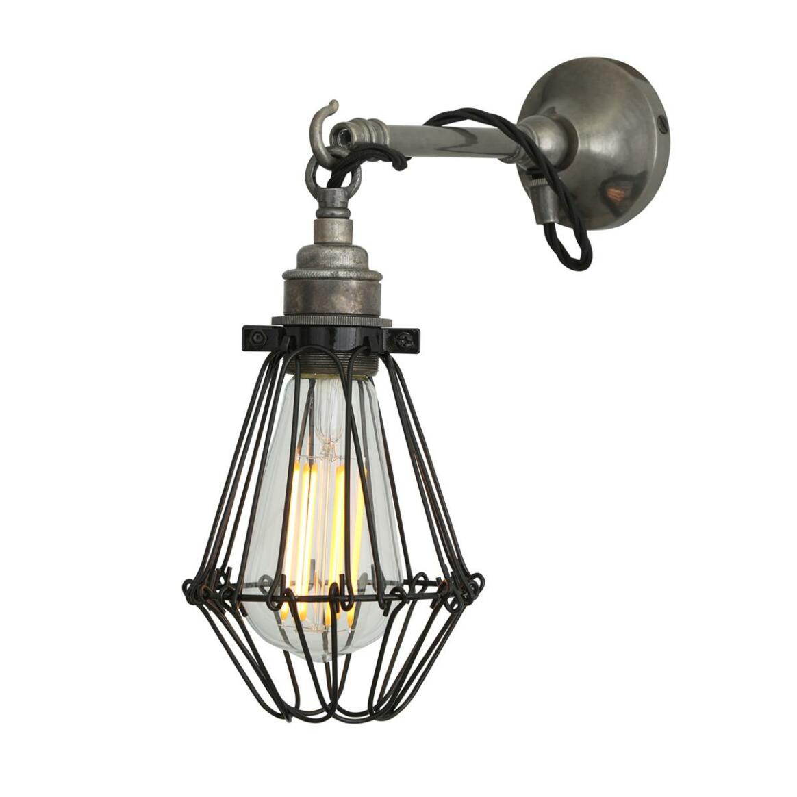 Edom Industrial Cage Wall Light on Hook main product image