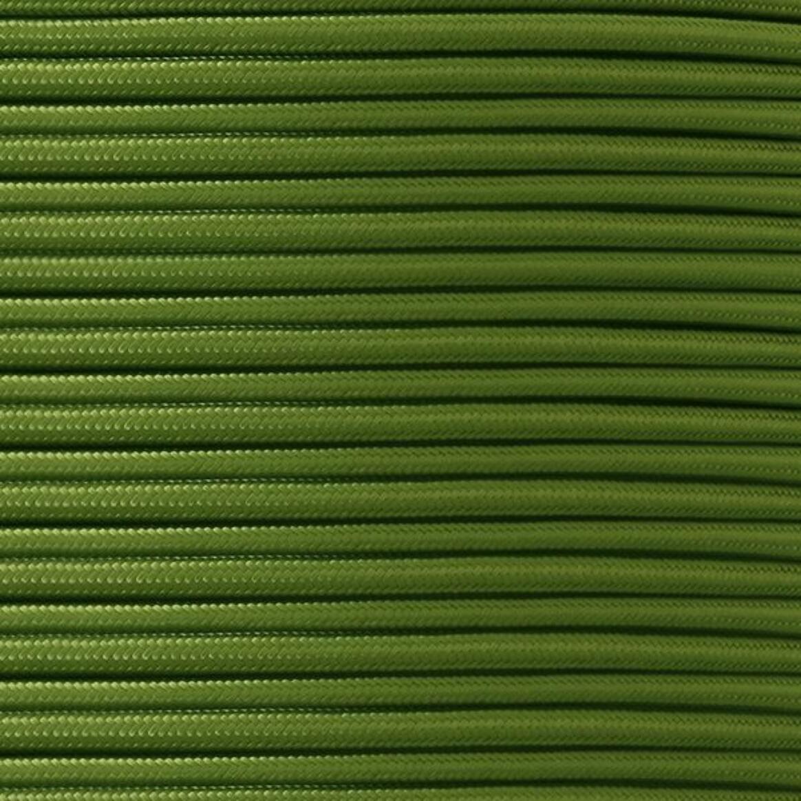Sage Green Fabric Braided Cable, 3 Core Round main product image