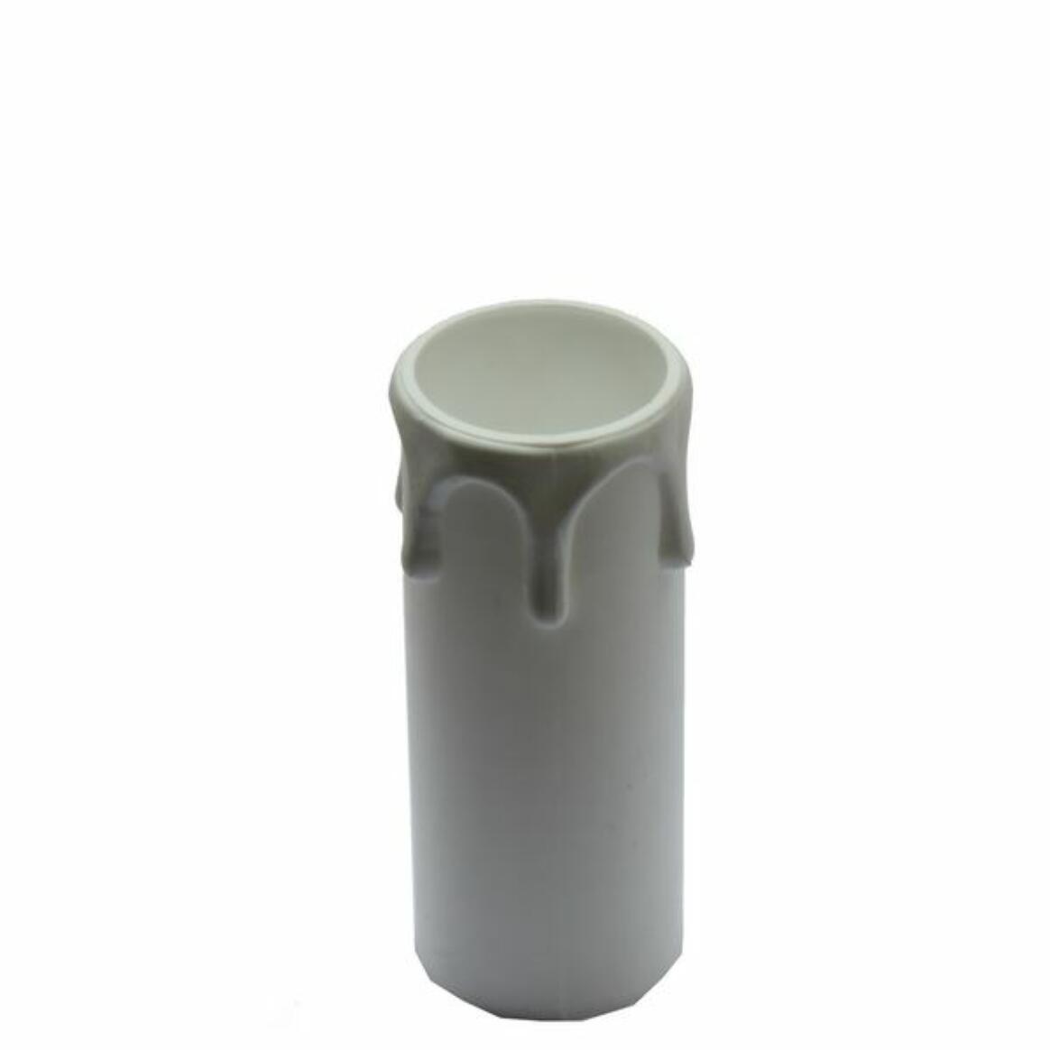 White small wax drip plastic candle tube 2.8" main product image