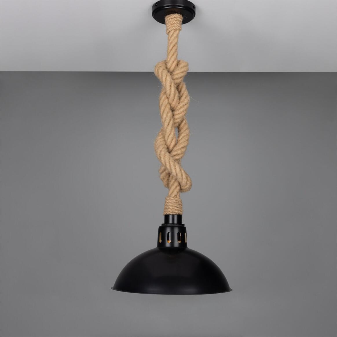 30mm Rope Pendant Lamp With Black Finish -  Singapore