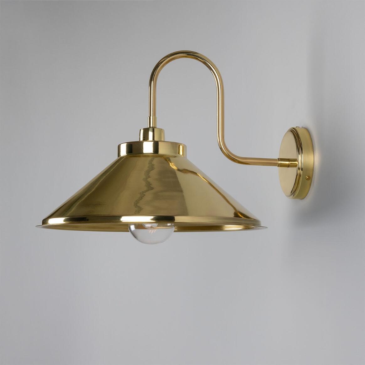 New Nautical marine Swan neck Solid Aluminium orders wall light with Brass pipe One pcs