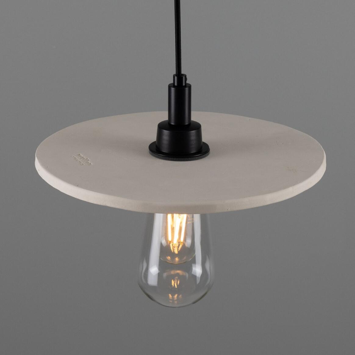 Kingii Ceramic Dome Bathroom Pendant Light 7.9, Black Clay