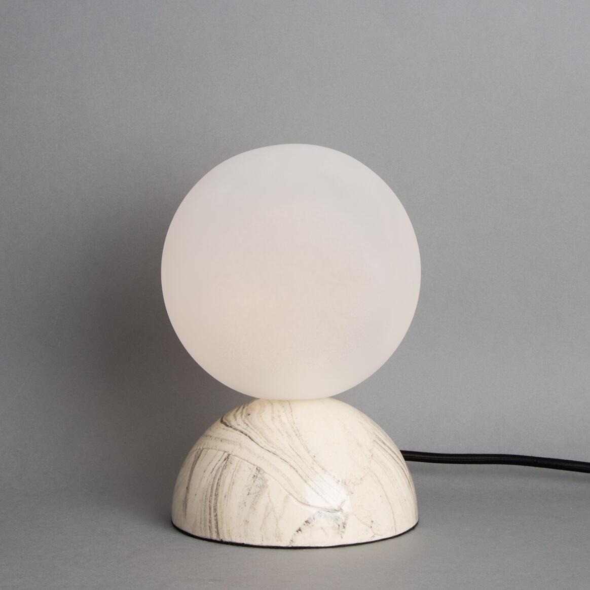 Ovata Marbled Ceramic Glass Ball Table Lamp main product image