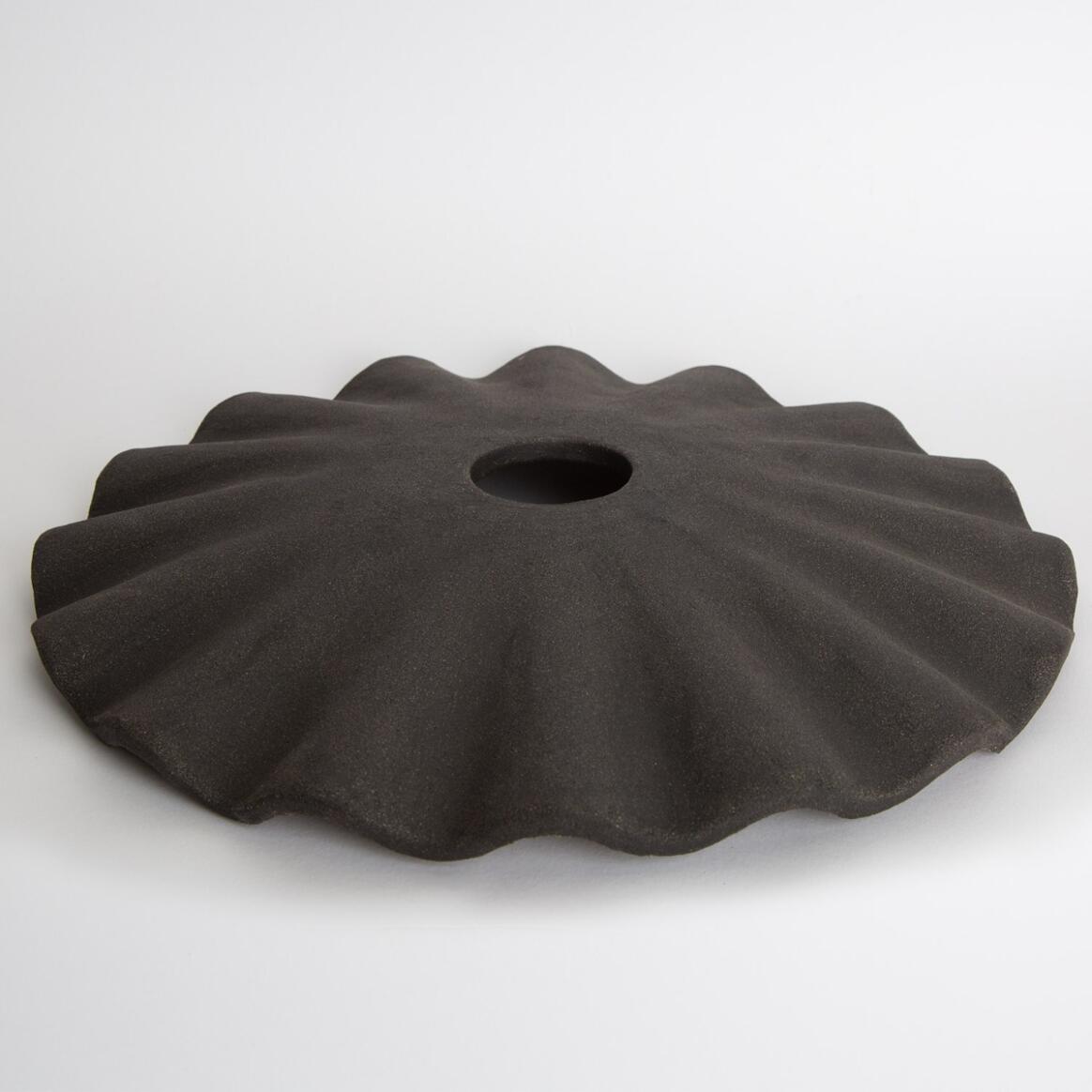 Kapok Ceramic Lamp Shade, Black Clay 10.6" main product image