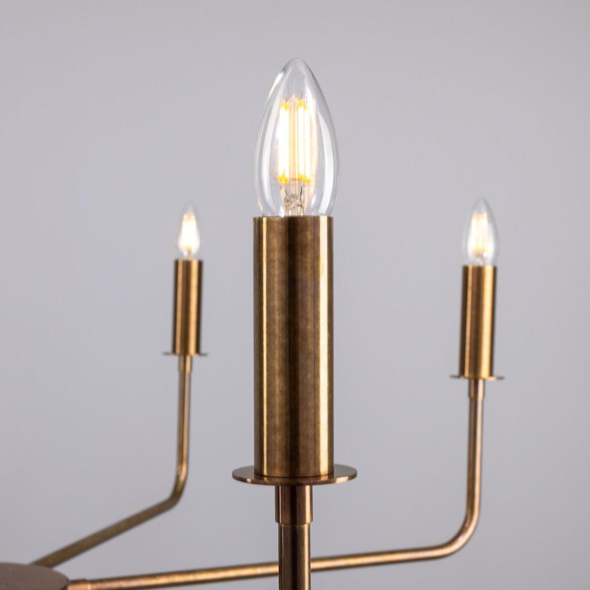 GOWE 8 Arms antique brass chandeliers classic Brass Chandelier modern  decoration study light pendant lamp : : Tools & Home Improvement