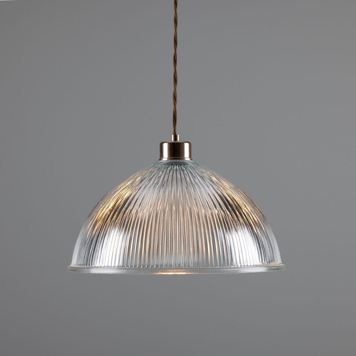 Nova Prismatic Glass Dome Pendant Light 11.8" main product image