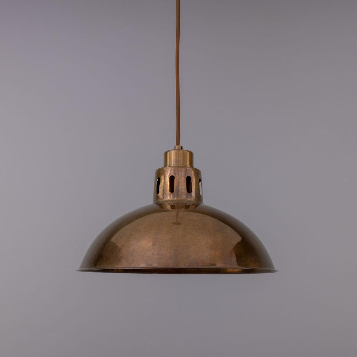Paris Industrial Brass Pendant Light 11.8" main product image