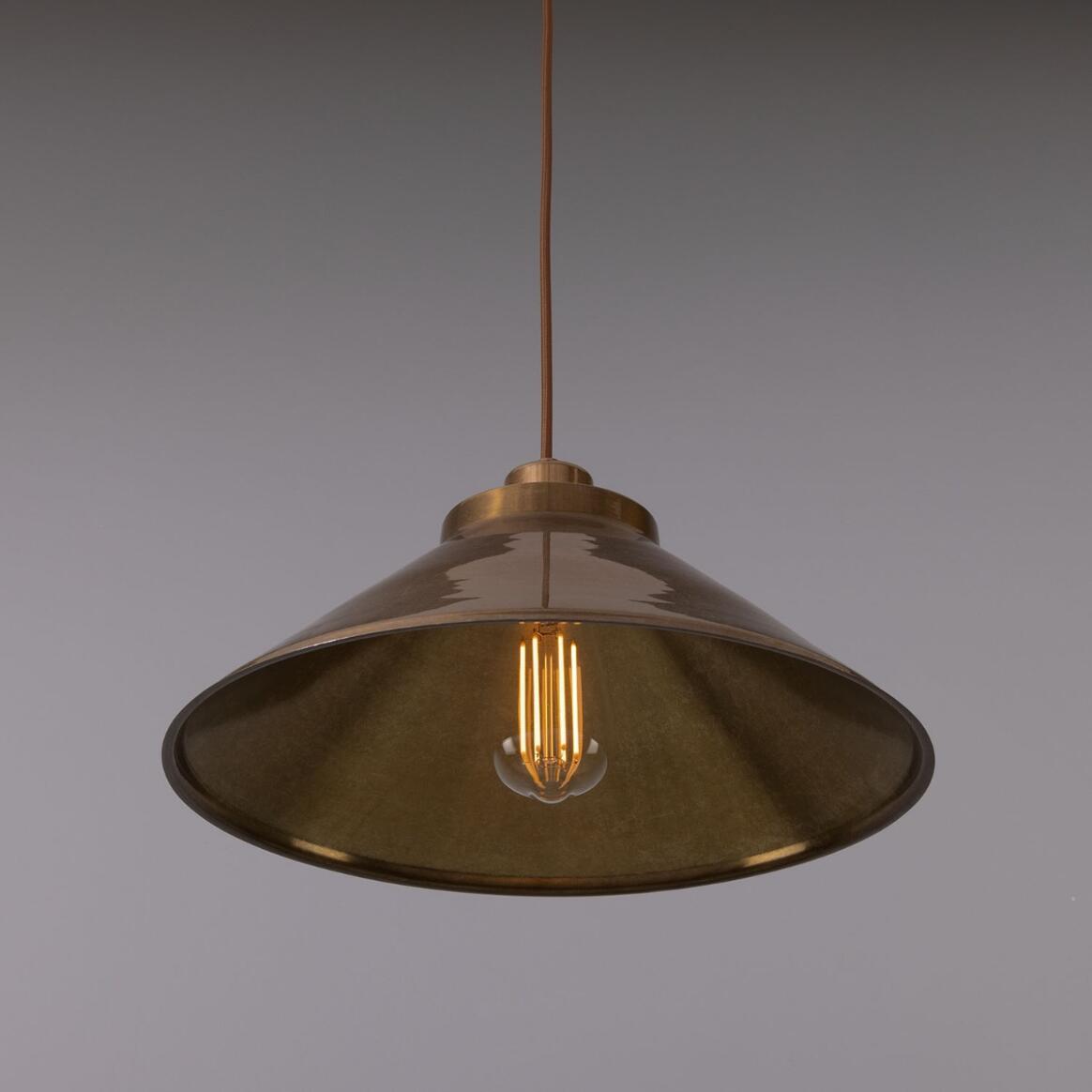 Mini outlet Brass Shade Vintage Modern Pendant Light