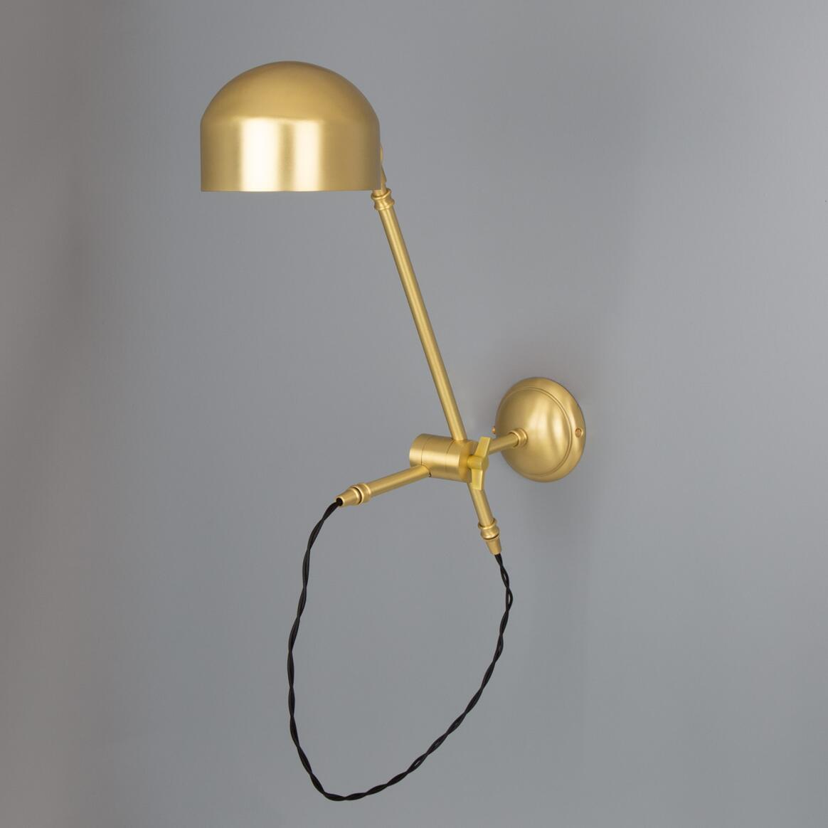 Bogota Swing Arm Wall Light in Satin Brushed Brass main product image