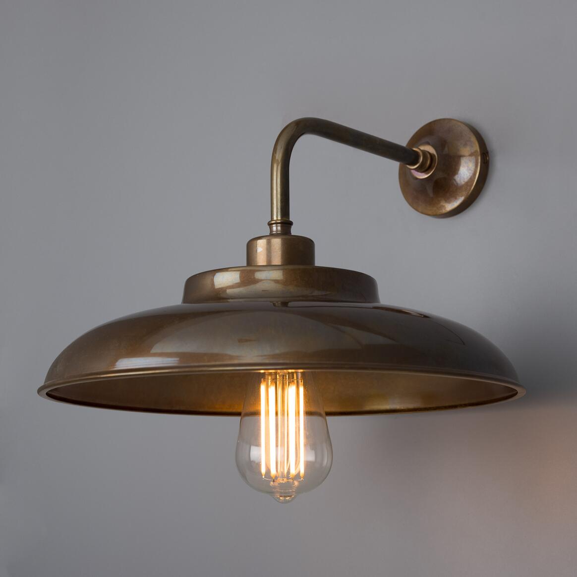 Telal Industrial Brass Factory Wall Light 12.6" main product image