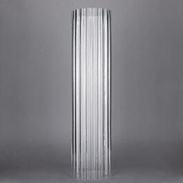 Tall Reeded Tube Glass Lamp Shade 3.8