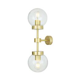 Grange Double Clear / Opal Glass Globe Wall Light | Mullan Lighting