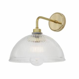 Maris Prismatic Glass Bathroom Wall Light IP65, Polished Brass