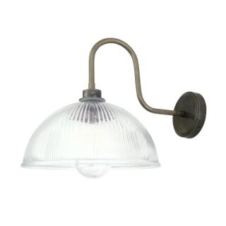 Maris Prismatic Glass Swan Neck Wall Light IP65