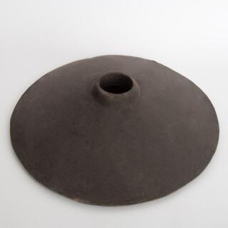 Pyrus Ceramic Lamp Shade, Black Clay 27cm