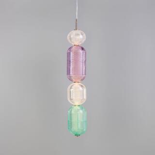 Ashford Medium Colourful Pendant Light, Antique Silver