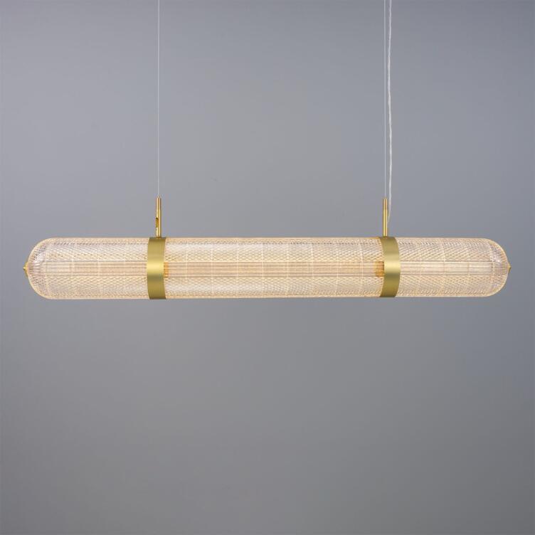 Ashford Neo-Victorian Linear Pendant Light, Satin Brass