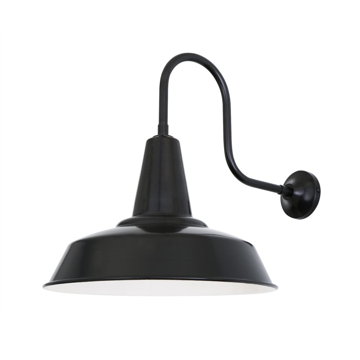 Hex Industrial Factory Swan Neck Wall Light | Mullan Lighting