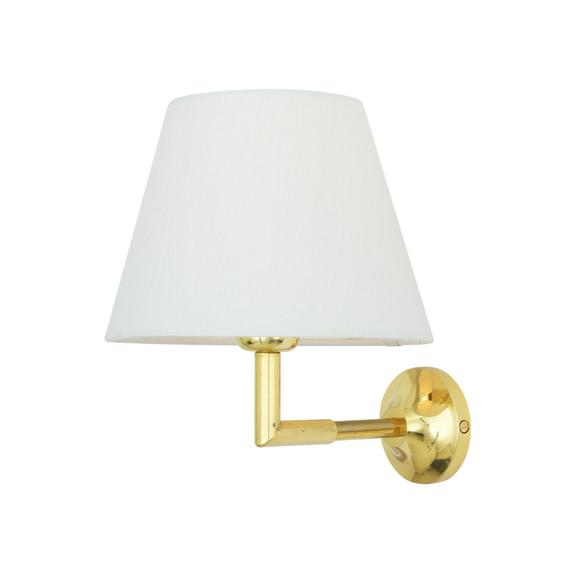 Kilkee Modern Brass Wall Light with Fabric Shade | Mullan Lighting