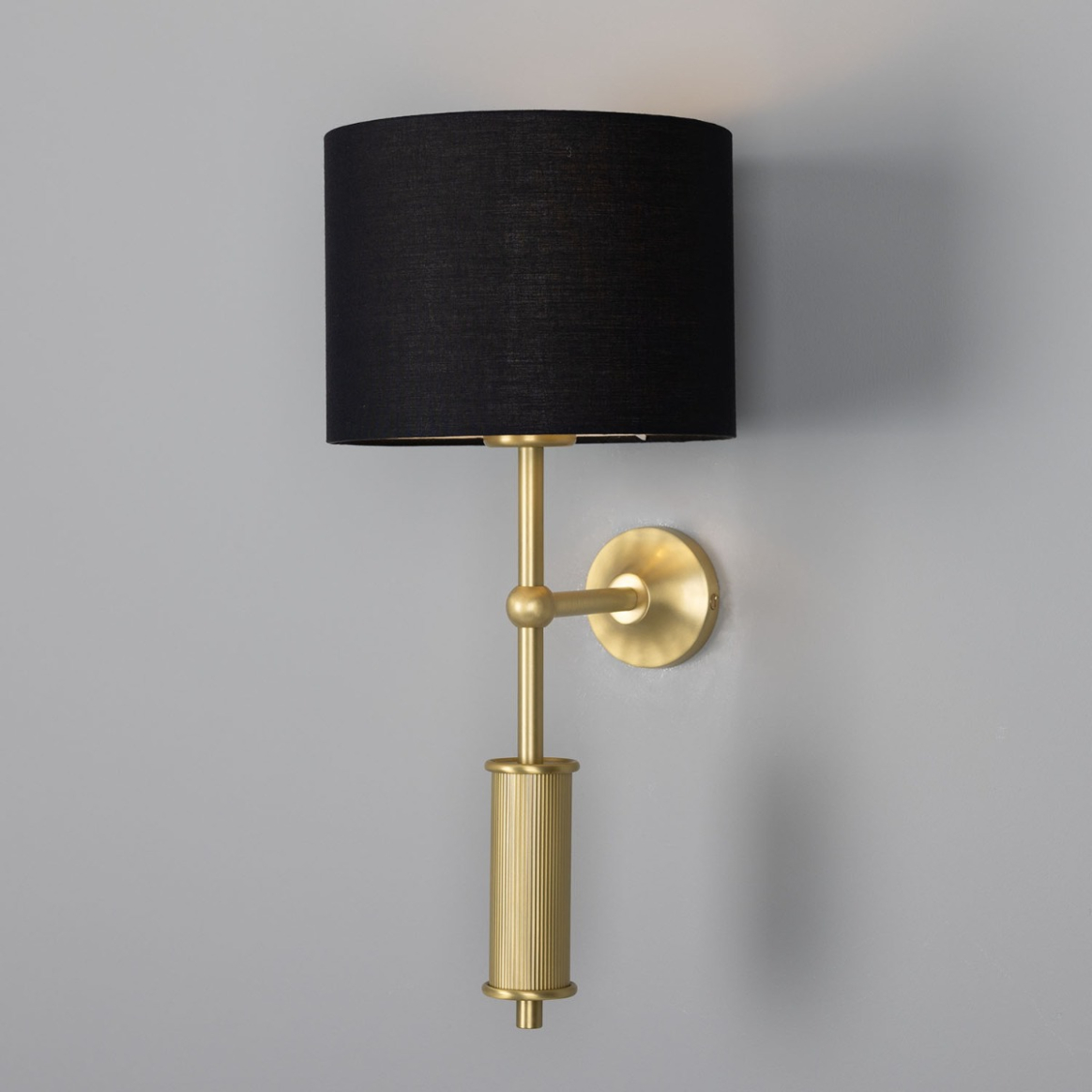 Gorey Contemporary Wall Light with Fabric Shade | Mullan Lighting