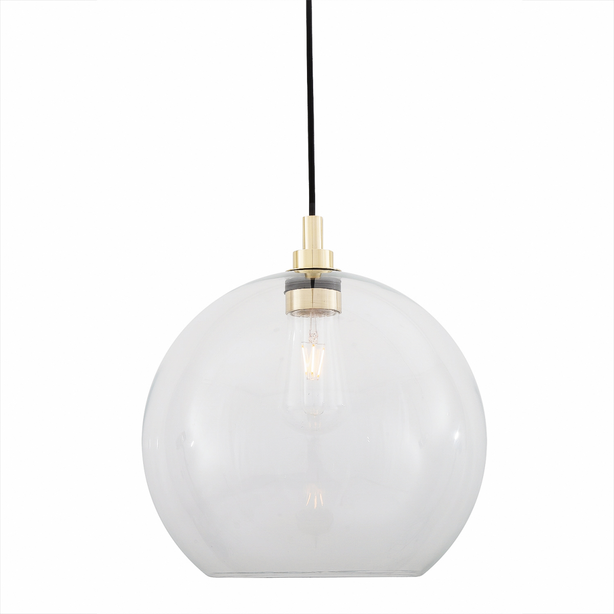 Leith Clear Open Globe Pendant Light 35cm IP65 | Mullan Lighting