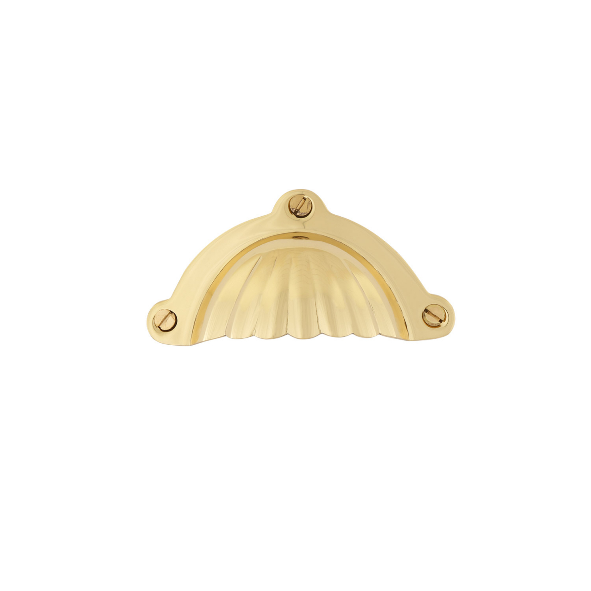 Moone Brass Drawer Shell Pull Handle 105mm | Mullan Lighting