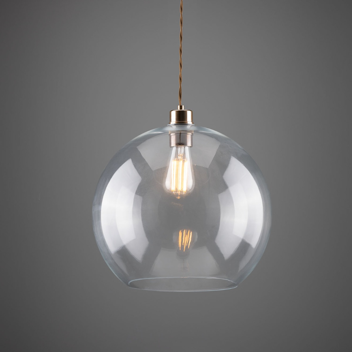 Eden Large Clear Open Globe Pendant Light 35cm | Mullan Lighting