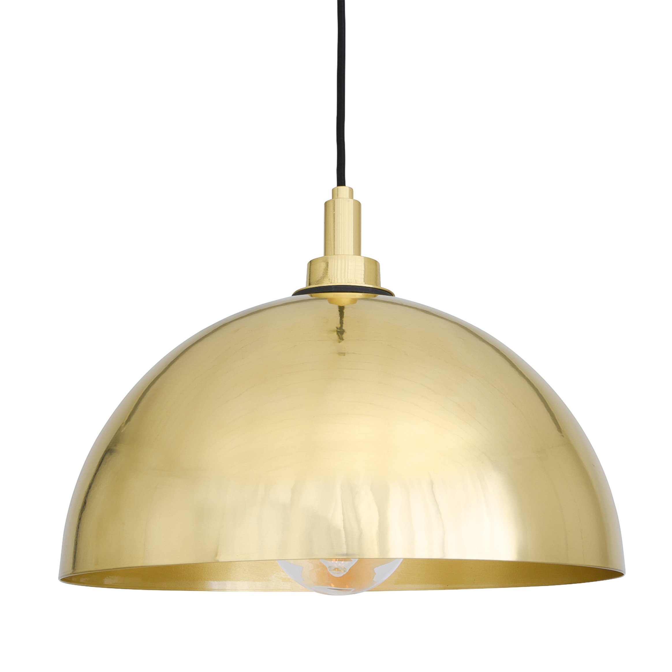 Hydra Brass Dome Bathroom Pendant Light 30cm IP65 | Mullan Lighting