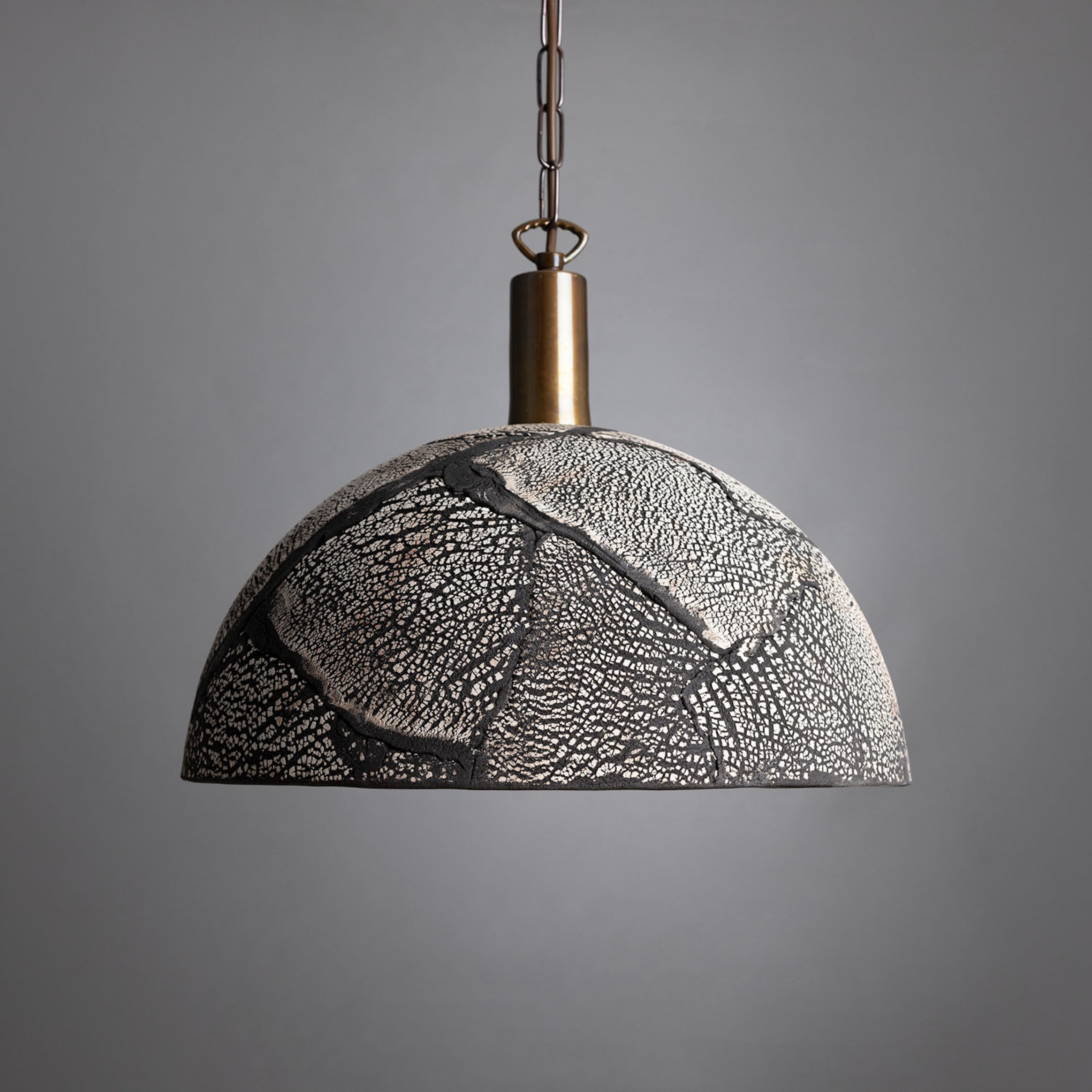 Kauri Organic Ceramic Dome Pendant Light 14.6