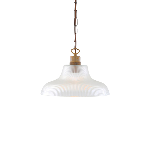 London Prismatic Railway Glass Pendant Light 30cm | Mullan Lighting