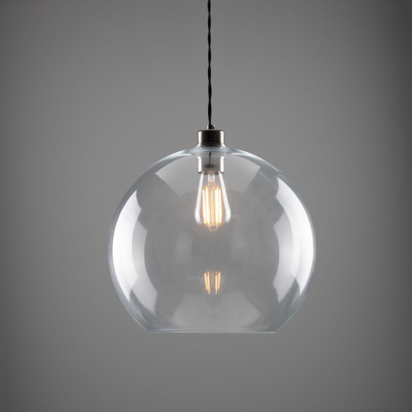 Eden Large Clear Open Globe Pendant Light 35cm | Mullan Lighting