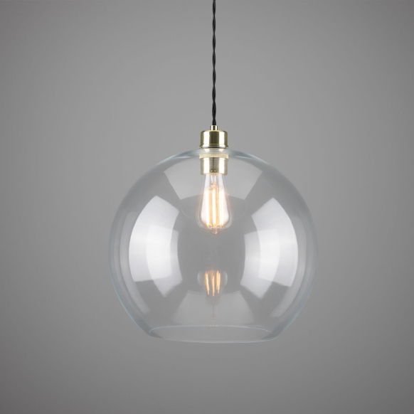 Eden Large Clear Open Globe Pendant Light 35cm | Mullan Lighting