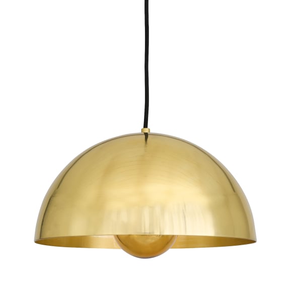 Maua Mid-Century Brass Dome Pendant Light 30cm | Mullan Lighting